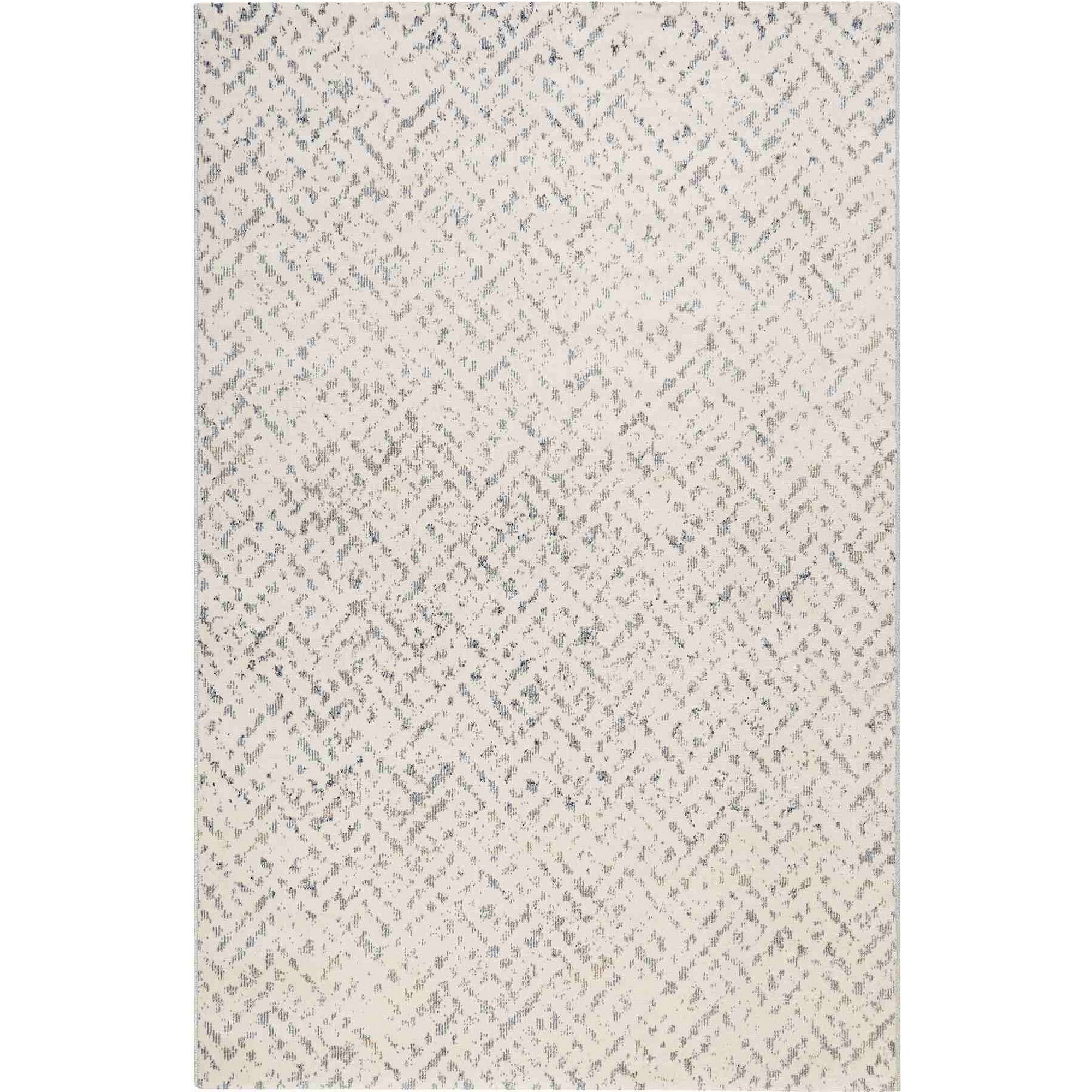 Amber 20085 630 Abstract Outdoor Rugs In White Blue